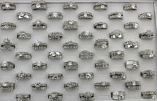 35Set Rhinestone Jewelry Wholesale Mixed Lots Clear Cubic Zirconia Wedding Rings