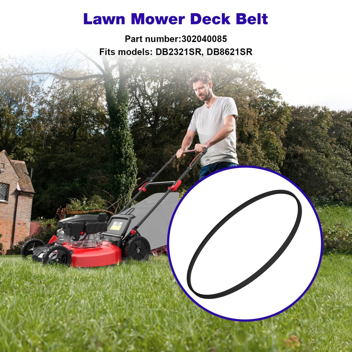 302040085 Lawn Mower Deck Belt for PowerSmart Mower Series