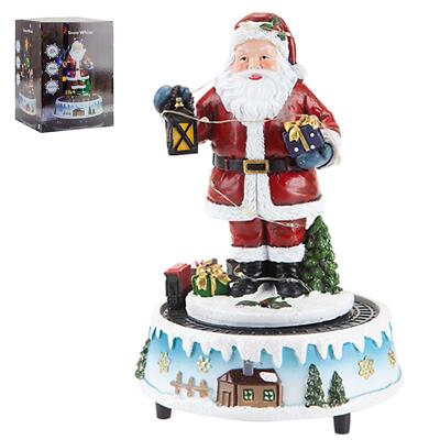 Babbo natale musicale 40 cm circa fibre ottiche animat arredo natale natalizio Babbo natale musicale 40 cm circa fibre ottiche animat arredo natale natalizio