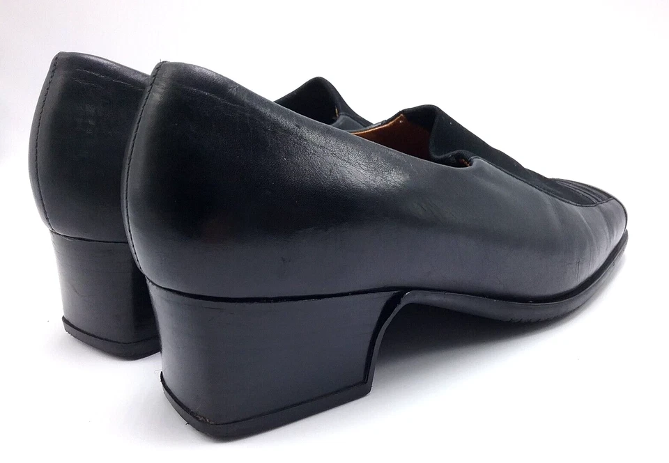 Винтажные женские комфортные туфли Mephisto черные кожаные мокасины на каблуке размер США 7,5 ЕС 5 - Изображение 2 из 4