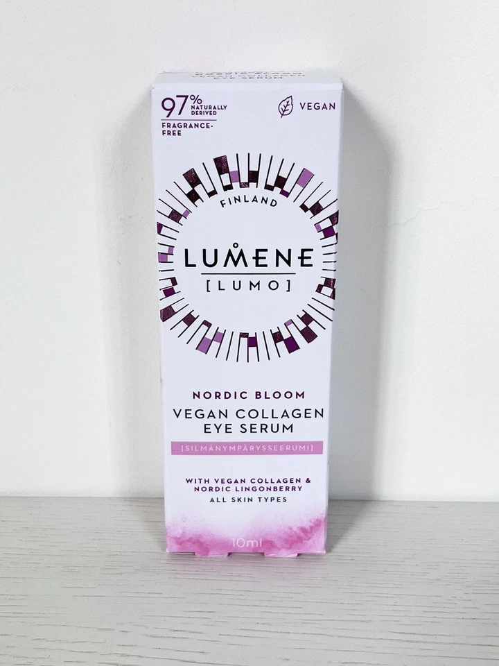 Lumene Nordic Bloom [LUMO] веганская коллагеновая сыворотка для глаз ПОЛНЫЙ РАЗМЕР - НОВАЯ - РЕКОМЕНДУЕМАЯ РОЗНИЧНАЯ ЦЕНА 29,50 фунтов - Изображение 2 из 4