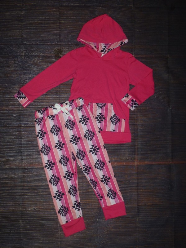 Boutique Pink Hooded Sweatshirt Girls Outfit Size 4T