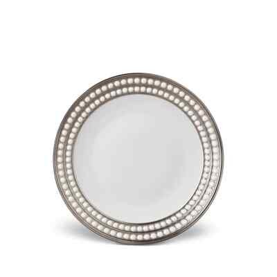 Perlee Platinum fine bone china by L''Objet Salad Plate 8.5'', New