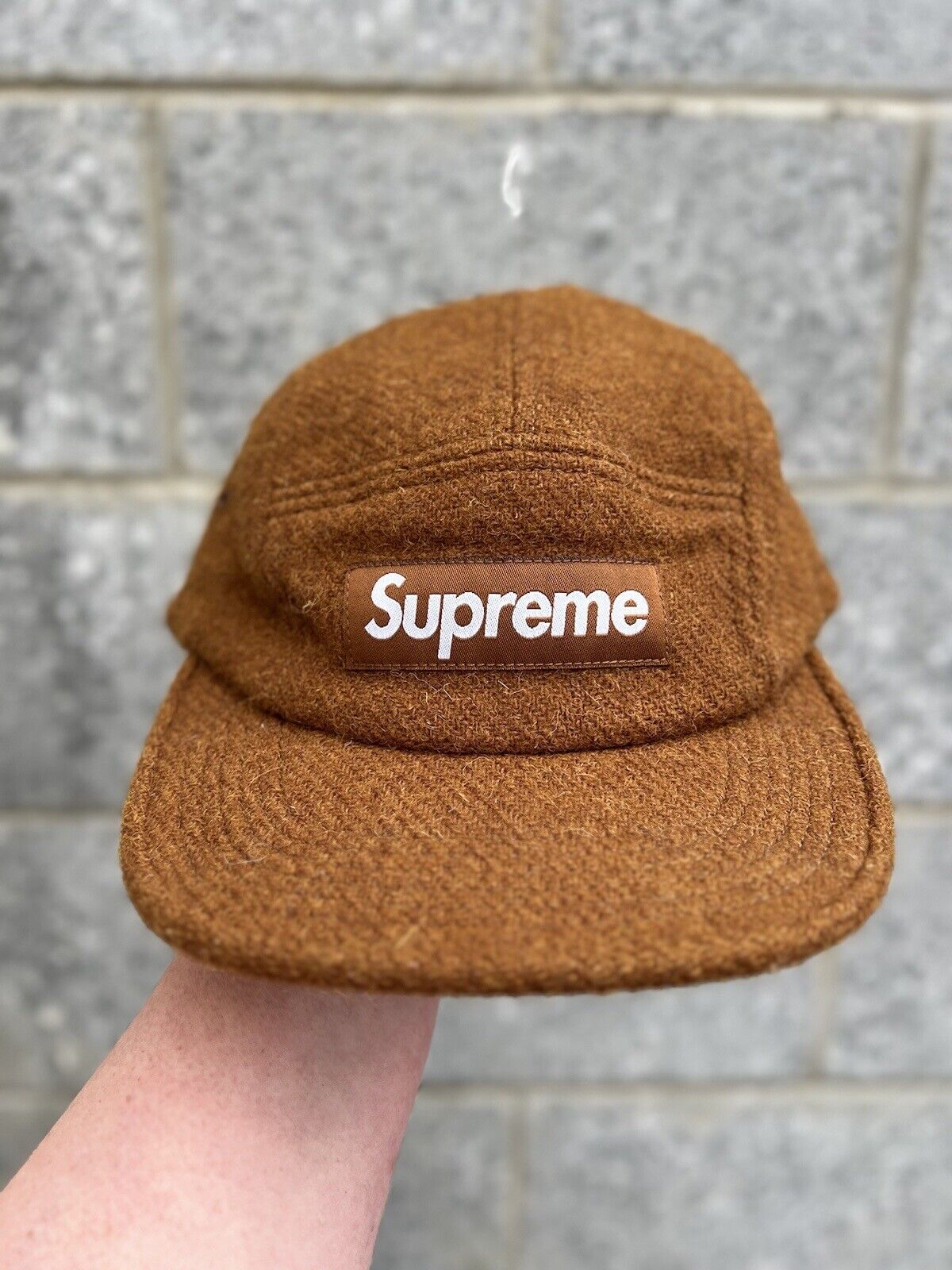 SUPREME FEATHERWEIGHT WOLL x HARRIS TWEED CAMP CAP BLACK ORIGINAL 💥 All  Size IDR ❌ SOLDOUT❌ VGCondition More Info & Order Text/Wa in bio!