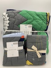 Pottery Barn Kids Big Adventure Worldly Dino Ocean Quilt  Shams Twin 9780A