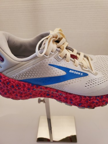Zapatos para correr Brooks Adrenaline GTS 22 para mujer blancos con suela rosa caliente talla 7,5 - Imagen 5 de 18