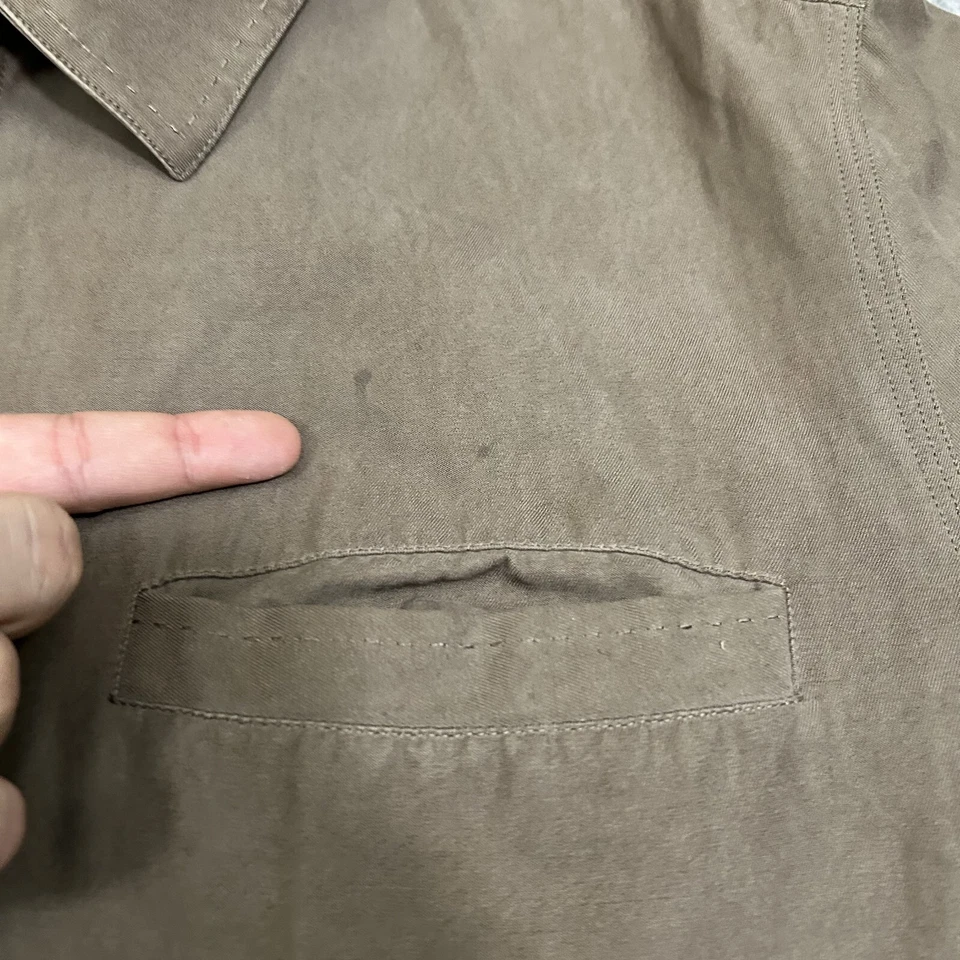 Chaqueta Nat Nast Para Hombre Pequeña Marrón Gris Cremallera Completa Bombardero Forrada de Seda Bolsillos Adulto Foto 4 de 4