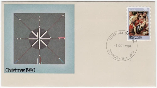1980 Australia FDC - Christmas 1980 - 28 Cent Stamp