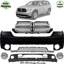 Front Bumper Cover Fascia & Grille Assembly Kit For 2011-2013 Dodge Durango