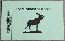 Vintage Loyal Order of Moose Florida Expired Membership Card