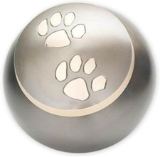 Pawsitively Cherished Unique Brass Cremation Urn for Ashes - Dogs, Cats and Othe