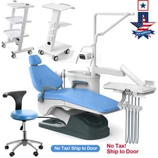 Dental Compensate Wider Unit Chair Computer Control PU Leather /Dental Tool Cart