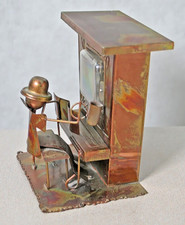 Vintage Steam Punk – George Good Copper Piano Man Music Box
