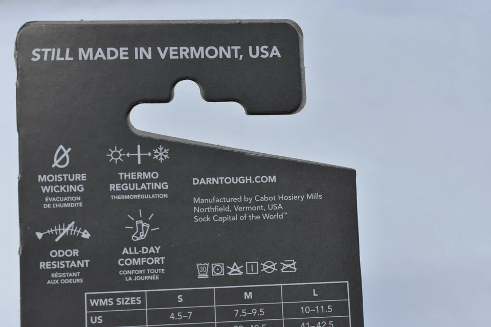 Darn Tough USA Merino Wool Lifestyle Crew Lightweight Socks Fox Telescope Small - Image 3 of 4