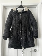 Steve Madden Black Puffer Parka / Coat / Jacket Size L (14-16) Rrp £130