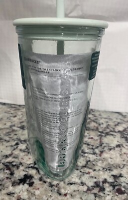 New Starbucks 2023 Recycled Core Mint Glass Grande Triangle Cold Cup Tumbler  | eBay