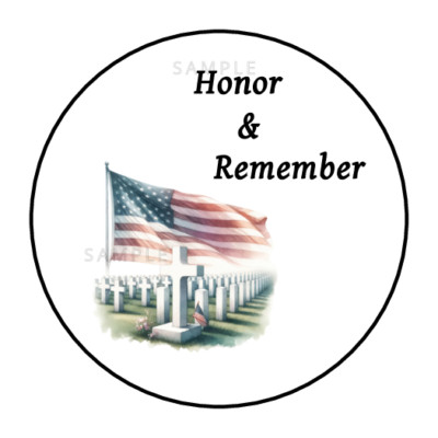 Memorial Day stickers labels tags envelope seals