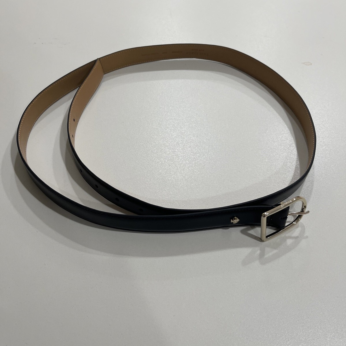 Kate Spade Black Leather Thin Belt XL | eBay