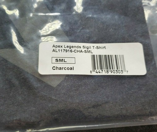 Camiseta Sigil Apex Legends Carbón - Talla Pequeña S - Oficial - Totalmente Nueva en Bolso - Imagen 3 de 5
