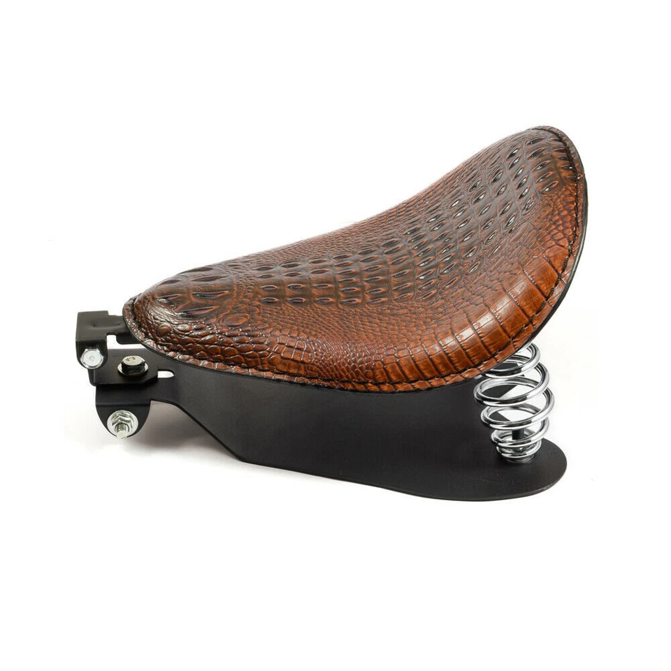 Brown Driver Solo Seat w/Base Kit For Yamaha V-Star 250 650 950 1100 1300 Bobber - Imagem 3 de 4