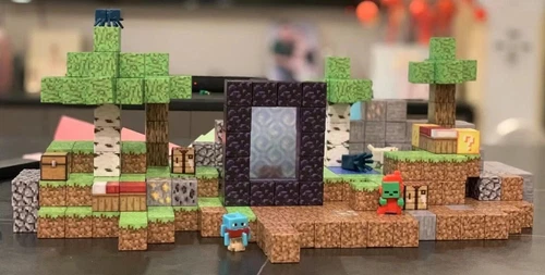 My World Magnetic Building Block Set STEM Mine Craft Toys Tiles Pixel Cube 2CM - Picture 4 of 78