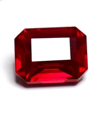 Emerald Cut 8-10 ct Certified Loose Gemstone Burma Pigeon Blood Red Ruby