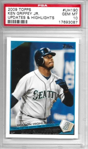 2009 Topps Ken Griffey Jr Updates & Highlights #UH190 HOF PSA 10 Baseball Card
