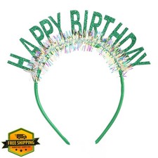 CIEHER Green Birthday Headband Tiara Decorations Gifts Women Girls