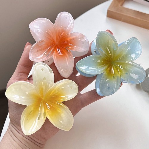 Mujeres Niñas 2 Piezas Pinzas de Plástico para Garra de Flores Pinzas de Caimán Accesorios para el Cabello - Imagen 6 de 27