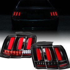 for 1999 2004 Ford Mustang LED Sequential Turn Signals Tail Lights Gloss Black