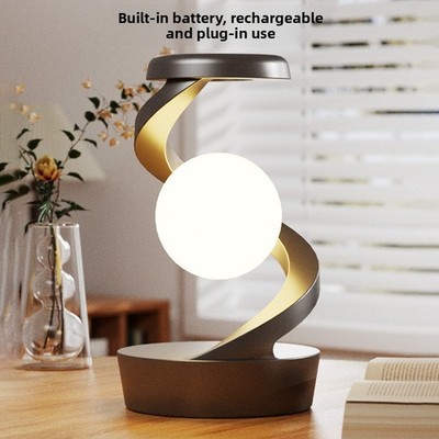 Floating Rotating RGB Desk Lamp with 15W Fast Wireless Charger Touchless Control