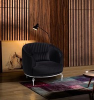 Sessel Wohnzimmer Luxus MöBel Modern Designe Schwarz Einsitzer Relax Club