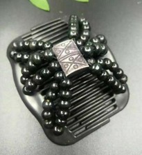 Women's Magic Wood Beads Hair Comb Double Slide Stretch Hair Clip Hairpin Acc