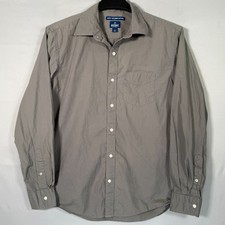 Old Navy Shirt Men's Large Dark Gray Long Sleeve Button Up Shirt Regular Fit