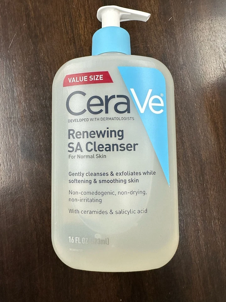 Limpiador Cerave Renewing SA para piel áspera 16 OZ (30187247908) Foto 2 de 3