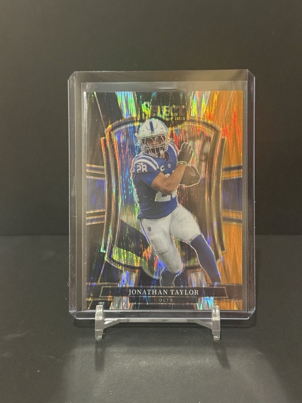 2025 Panini Select - Jonathan Taylor #132 Premier Level Orange and Black Prizm