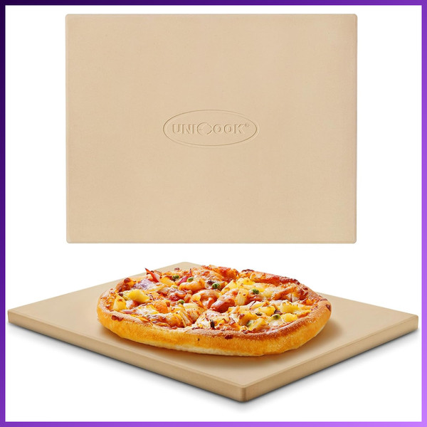 Pizzastein 38 X 30 Cm FüR Backofen Und Grill, Cordierit Rechteckig-image