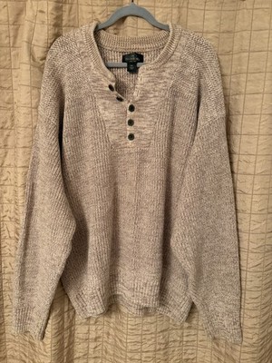 RedHead 1/4 Button Knit Henley Sweater Men's 3XL Comfort Long-Sleeve Pullover