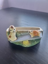 Hornsea Pottery Posy Trough Vase Dog Tortoise Seesaw Play Series 19 Mid Century