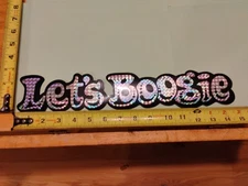Vintage 70s/80s "Let's Boogie" Reflective Decal. 3in X 15in.