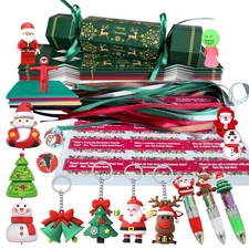 Christmas Crackers with Prizes, 15Pcs Christmas Poppers Crackers with Gifts, ...