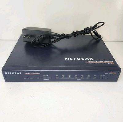 NETGEAR FVS338 ProSafe VPN Firewall 8-Port Switch with Power Adapter Tested
