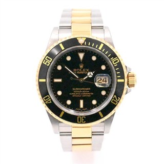 ROLEX OYSTER PERPETUAL SUBMARINER DATE 16613 AUTOMATIC WRISTWATCH 18K GOLD SS