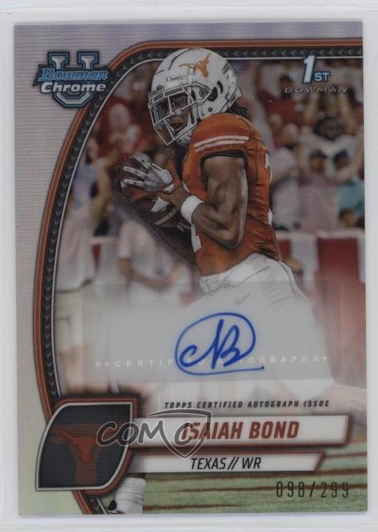 2024 Bowman U Chrome Prospect Refractor 98/299 Isaiah Bond #PA-IBO Auto r9d