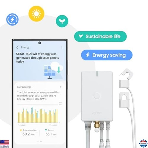 Smart Energy Meter - Monitor di Elettricità in Tempo Reale - Sensori Z-Wave 2x200A - Foto 4 di 6
