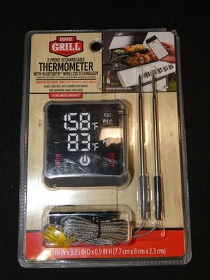 New Sealed Expert Grill 2-Probe Rechargeable Bluetooth Digital Thermometer READ