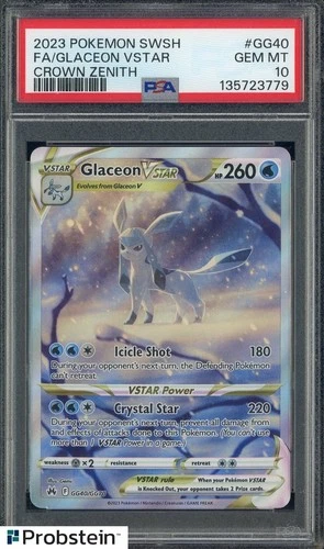 2023 Pokemon SWSH Crown Zenith #GG40 FA/Glaceon VSTAR PSA 10