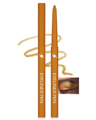 Augenstift Gold Glitzer, super weich und glatt Glitzer Gel Eyeliner Pencil, Wat...
