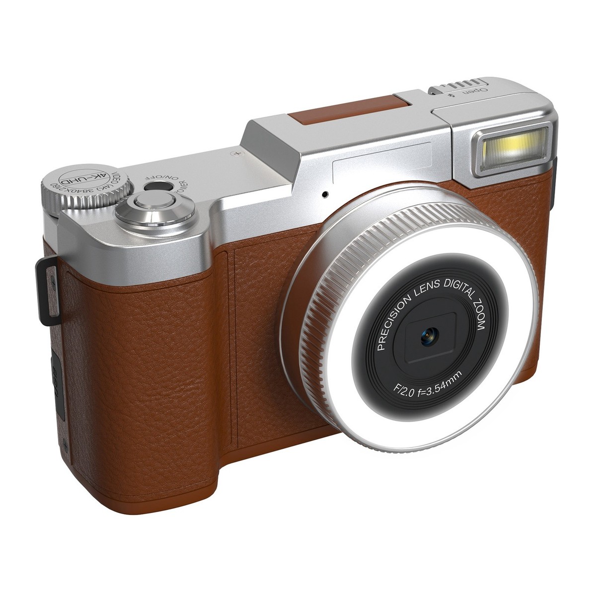 4K Digital Camera 48MP Resolution 18X Zoom Compact Travel Size For