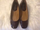 Donald Pliner Ryaci Pumps Size 7.5 MSquare Toe Red Burgundy Patent Leather Shoes — photo 1